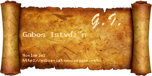 Gabos István névjegykártya