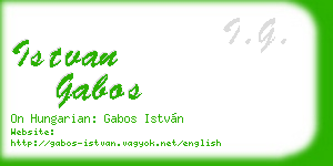 istvan gabos business card